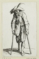 KG 10759
<br/>
Bedelaar met houten been ("Bedelaars")
<br/>
<em>Callot, Jacques (1592 - 1635)</em>